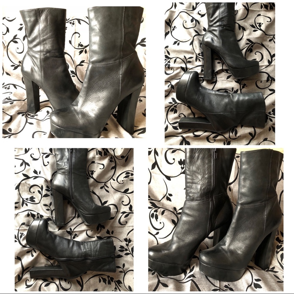 Goth🥀Black Platform Boot Steve by Steve Madden